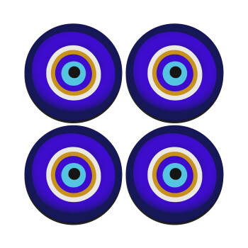 Το μάτι, SET of 4 round wooden coasters (9cm)