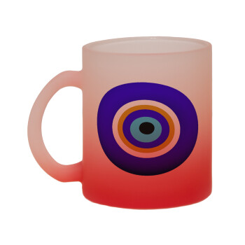 Το μάτι, Κούπα γυάλινη δίχρωμη με βάση το κόκκινο ματ, 330ml