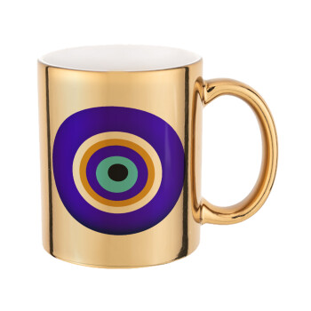 Το μάτι, Mug ceramic, gold mirror, 330ml