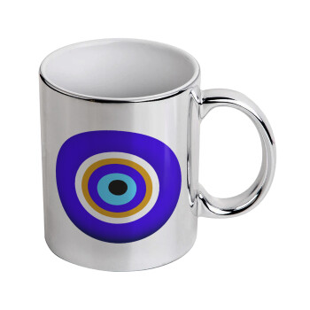 Το μάτι, Mug ceramic, silver mirror, 330ml