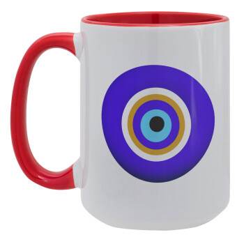 Το μάτι, Κούπα Mega 15oz, κεραμική Κόκκινη, 450ml