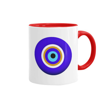 Το μάτι, Mug colored red, ceramic, 330ml