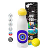 Tennis ball Metal mug thermos White, double wall, 550ml