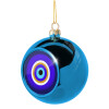 Blue Christmas tree ball ornament 8cm