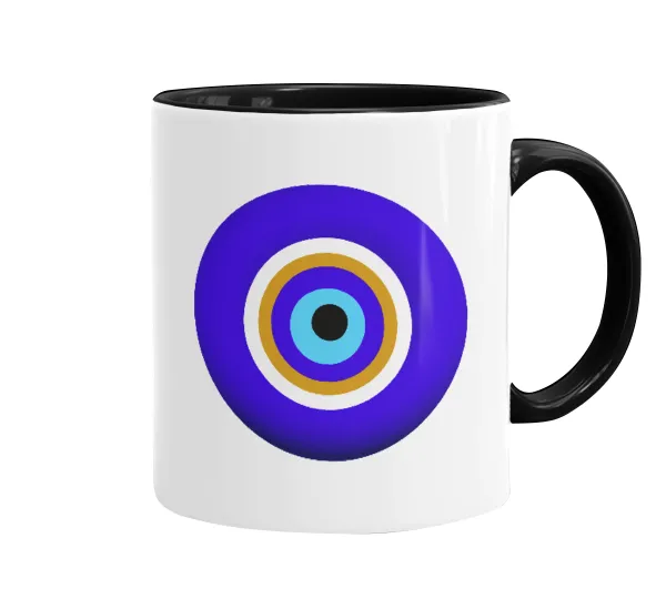 Το μάτι — Mug colored black, ceramic, 330ml