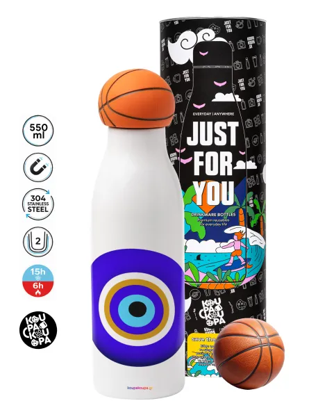 Το μάτι — Bascetball Metal mug thermos, double wall, 550ml