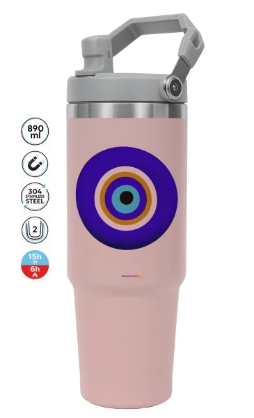 Το μάτι — PINK Travel Tumbler with Handle 890ml