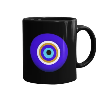 Το μάτι, Mug black, ceramic, 330ml