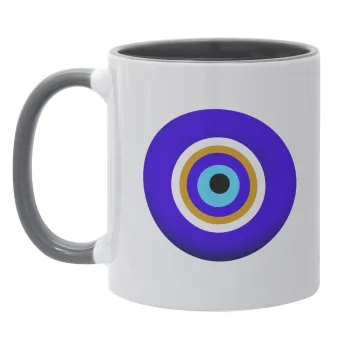 Το μάτι, Κούπα χρωματιστή γκρι, κεραμική, 330ml