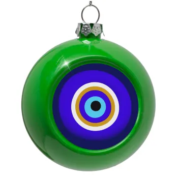 Το μάτι, Green Christmas tree ornament bauble 8cm