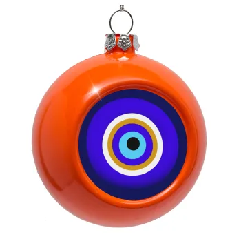 Το μάτι, Στολίδι Χριστουγεννιάτικη μπάλα δένδρου Πορτοκαλί 8cm