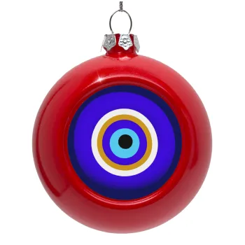 Το μάτι, Red Christmas tree ornament bauble 8cm