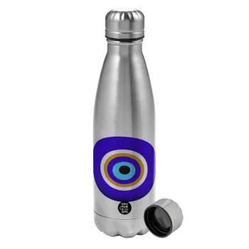 Το μάτι, Metallic water bottle, stainless steel, 750ml