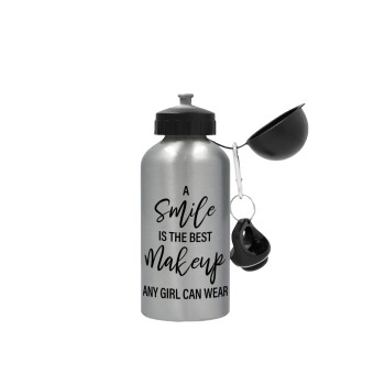 A slime is the best makeup any girl can wear, Metallic water jug, Silver, aluminum 500ml