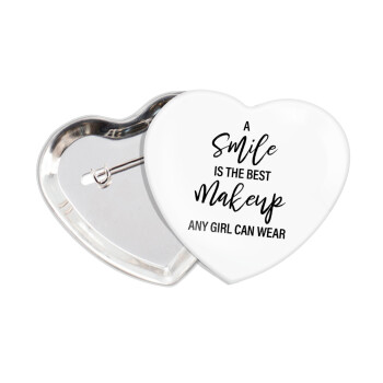 A slime is the best makeup any girl can wear, Κονκάρδα παραμάνα καρδιά (57x52mm)