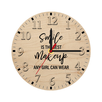 A slime is the best makeup any girl can wear, Ρολόι τοίχου ξύλινο plywood (20cm)