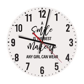 A slime is the best makeup any girl can wear, Ρολόι τοίχου ξύλινο (30cm)