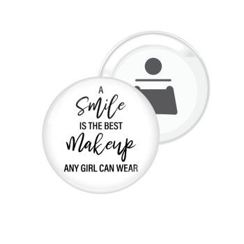 A slime is the best makeup any girl can wear, Μαγνητάκι και ανοιχτήρι μπύρας στρογγυλό διάστασης 5,9cm