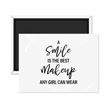 A slime is the best makeup any girl can wear, Ορθογώνιο μαγνητάκι ψυγείου διάστασης 9x6cm