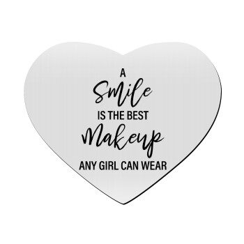 A slime is the best makeup any girl can wear, Mousepad heart 23x20cm