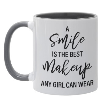 A slime is the best makeup any girl can wear, Mug colored grey, ceramic, 330ml