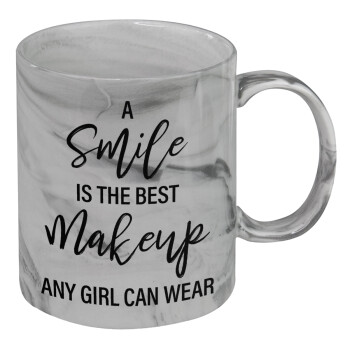 A slime is the best makeup any girl can wear, Mug ceramic marble style, 330ml