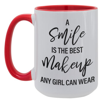 A slime is the best makeup any girl can wear, Κούπα Mega 15oz, κεραμική Κόκκινη, 450ml