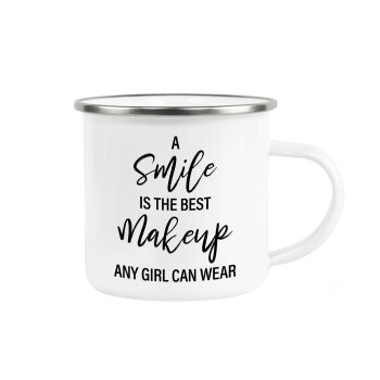 A slime is the best makeup any girl can wear, Κούπα Μεταλλική εμαγιέ λευκη 360ml