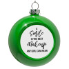 Green Christmas tree ornament bauble 8cm