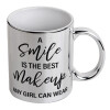 Mug ceramic, silver mirror, 330ml