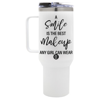 A slime is the best makeup any girl can wear, Mega Stainless steel Tumbler with lid, double wall 1,2L