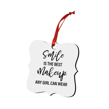 A slime is the best makeup any girl can wear, Στολίδι Χριστουγεννιάτικο στολίδι polygon ξύλινο 7.5cm