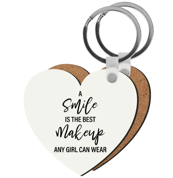 A slime is the best makeup any girl can wear — Heart wooden MDF keychain