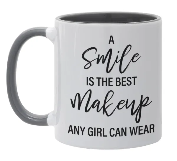 A slime is the best makeup any girl can wear — Κούπα χρωματιστή γκρι, κεραμική, 330ml