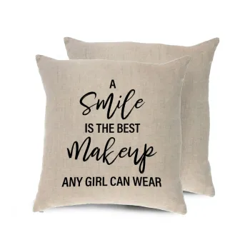 A slime is the best makeup any girl can wear, Μαξιλάρι καναπέ ΛΙΝΟ 40x40cm περιέχεται το  γέμισμα