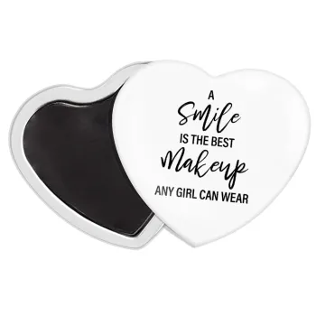 A slime is the best makeup any girl can wear, Μαγνητάκι καρδιά (57x52mm)