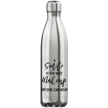 A slime is the best makeup any girl can wear, Inox (Stainless steel) hot metal mug, double wall, 750ml