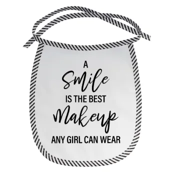 A slime is the best makeup any girl can wear, Σαλιάρα μωρού αλέκιαστη με κορδόνι Μαύρη