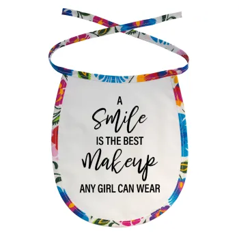 A slime is the best makeup any girl can wear, Σαλιάρα μωρού αλέκιαστη με κορδόνι Χρωματιστή