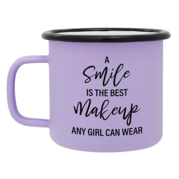 A slime is the best makeup any girl can wear, Κούπα Μεταλλική εμαγιέ ΜΑΤ Light Pastel Purple 360ml