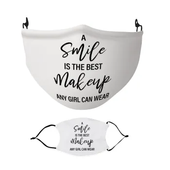 A slime is the best makeup any girl can wear, Μάσκα υφασμάτινη Ενηλίκων πολλαπλών στρώσεων με υποδοχή φίλτρου