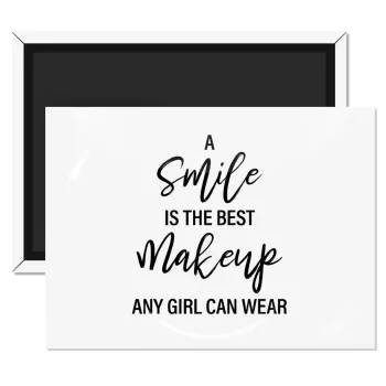 A slime is the best makeup any girl can wear, Ορθογώνιο μαγνητάκι ψυγείου διάστασης 9x6cm