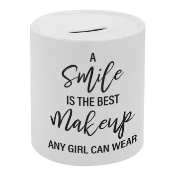 A slime is the best makeup any girl can wear, Κουμπαράς πορσελάνης με τάπα