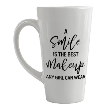 A slime is the best makeup any girl can wear, Κούπα κωνική Latte Μεγάλη, κεραμική, 450ml