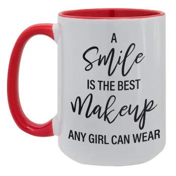 A slime is the best makeup any girl can wear, Κούπα Mega 15oz, κεραμική Κόκκινη, 450ml