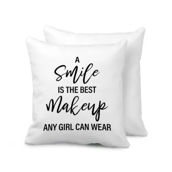 A slime is the best makeup any girl can wear, Μαξιλάρι καναπέ 40x40cm περιέχεται το  γέμισμα