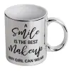 Mug ceramic, silver mirror, 330ml