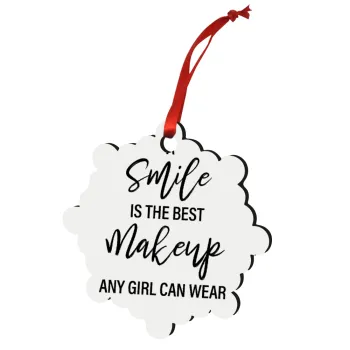 A slime is the best makeup any girl can wear, Christmas ornament snowflake wooden 7.5cm