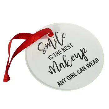 A slime is the best makeup any girl can wear, Christmas ornament glass 9cm