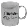 Mug ceramic marble style, 330ml